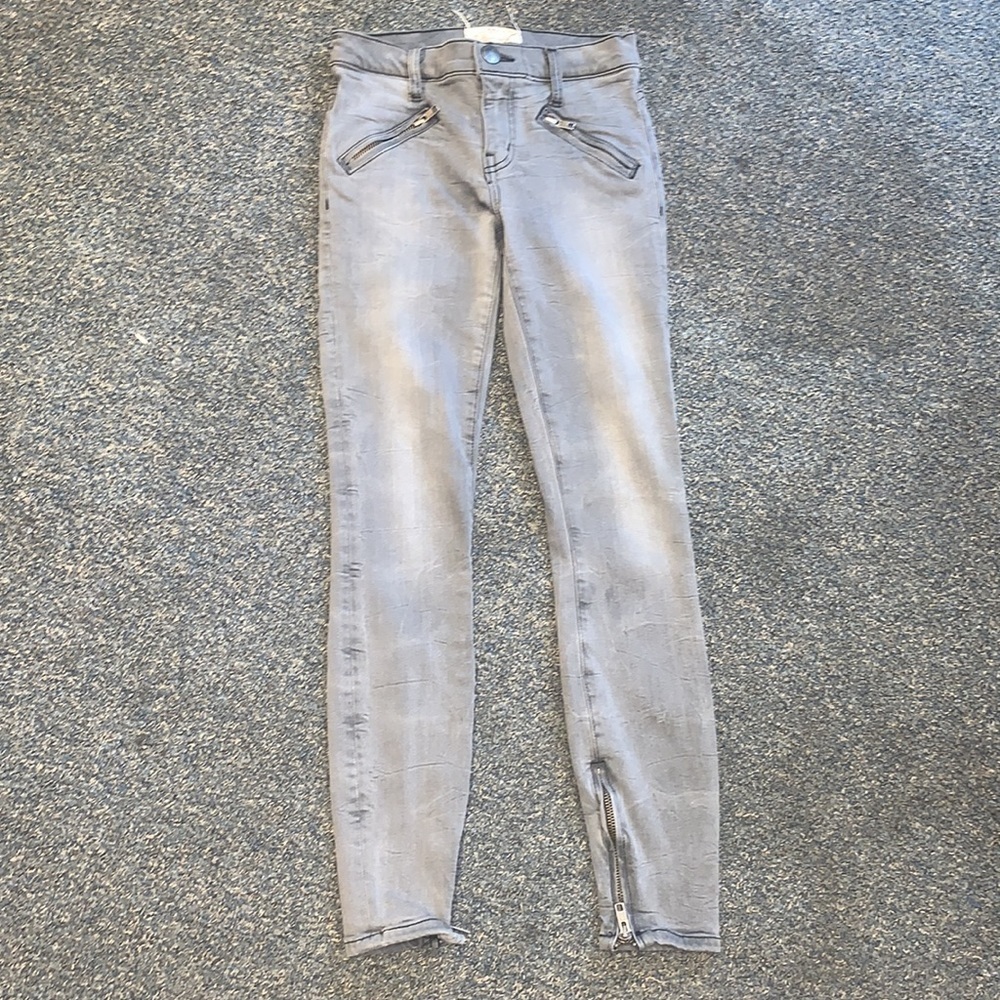 Current / Elliott Y2K lowrise Jeans Gray Skinny Stretch Denim size 24 - Picture 4 of 12
